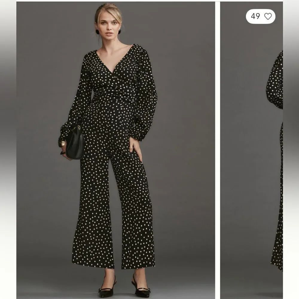 NWOT Anthropologie Polka Dots Faithfull The Brand Helena Formosa jumpsuit - 4